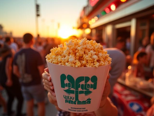 Popcorn serving at a Toronto music festival