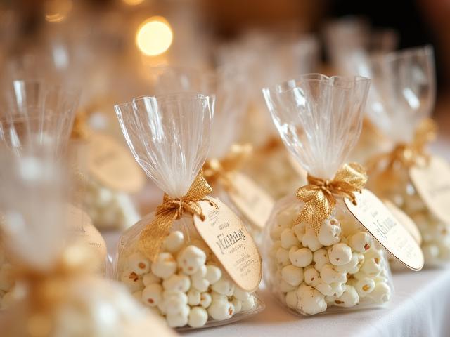 Small wedding favor popcorn bags