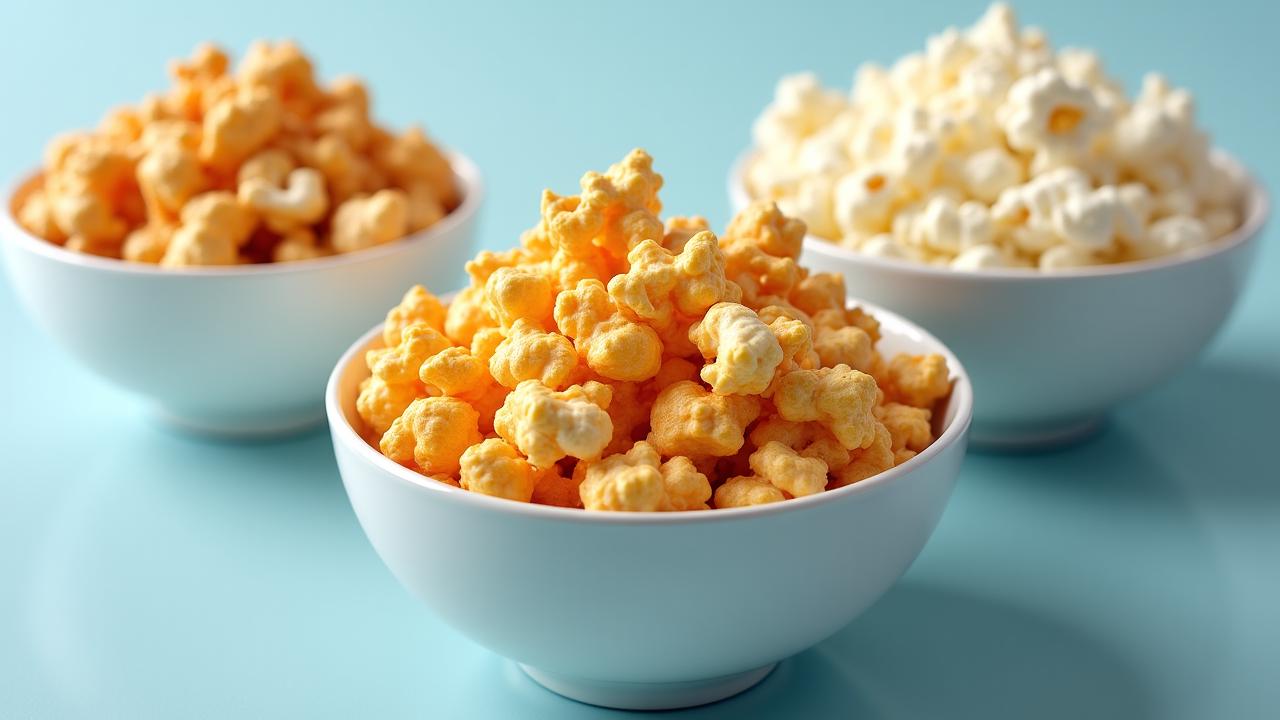 Artisanal gourmet popcorn variety spread